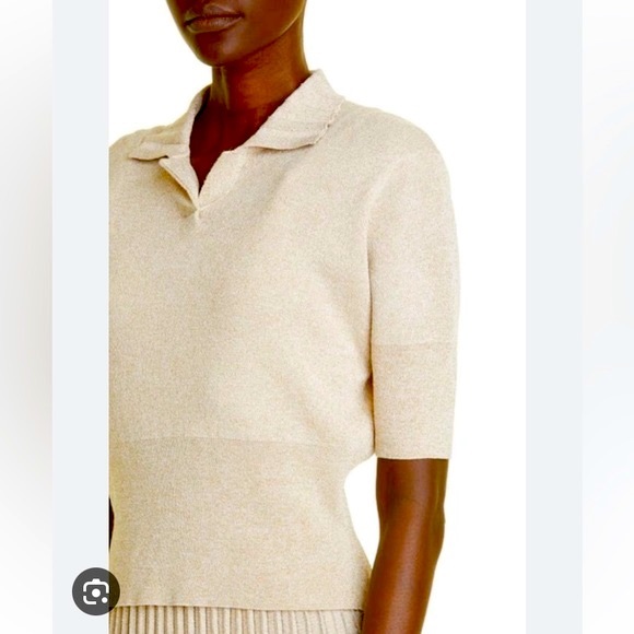 Proenza Schouler metallic ✨knit polo in champagne size M SOLD OUT on website - Picture 4 of 14